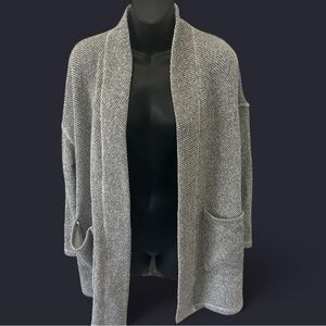 Eileen Fisher Gray Open-Front Cardigan